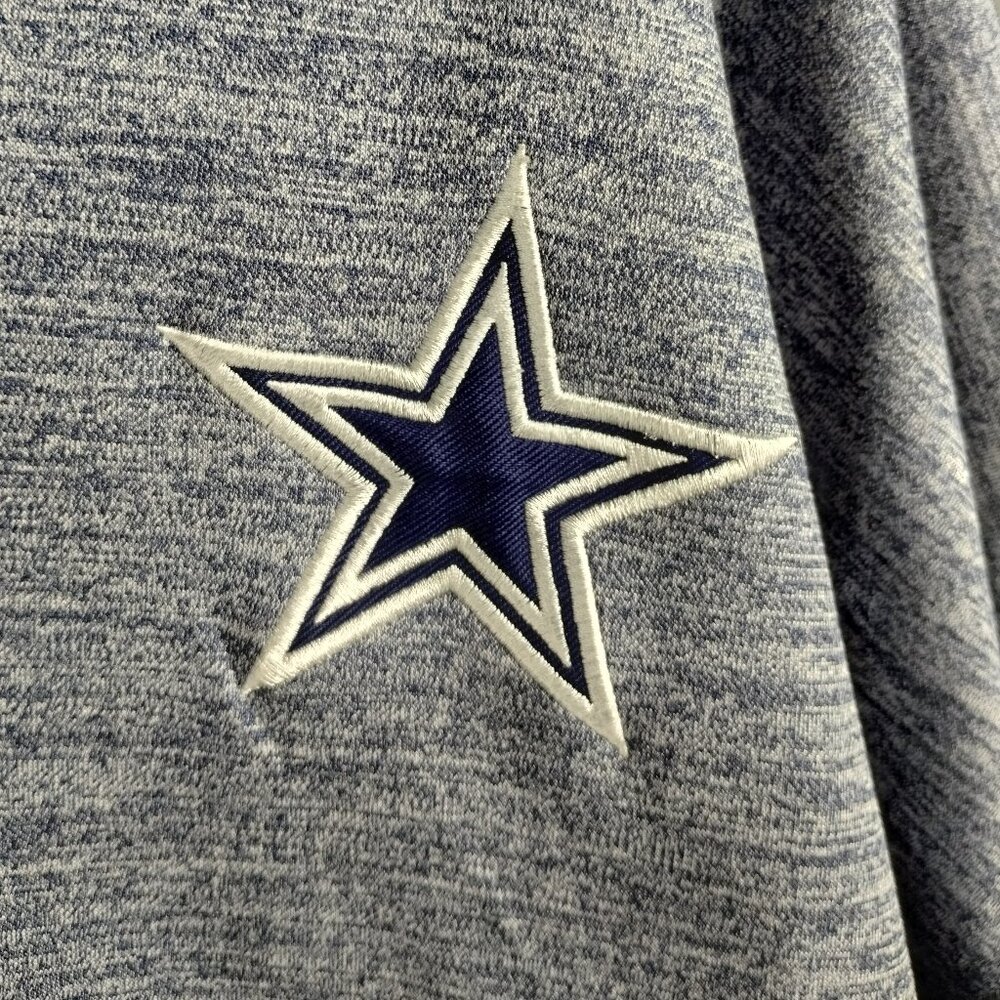 Dallas Cowboys Authentic Full Zip Fleece Jacket Grey Size 3XL - Picture 3 of 11